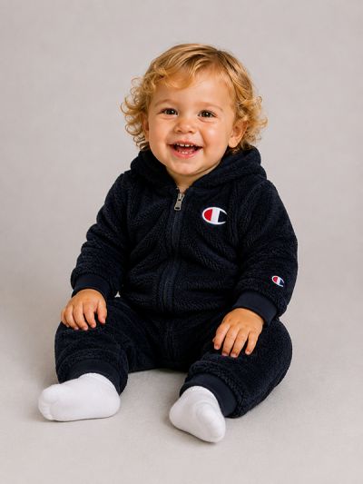 Baby enodelni komplet pajac tedy C306601 s kapuco- navy