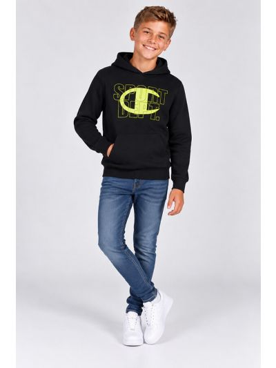 Champion otroški pulover s kapuco C307253-KK002 črn