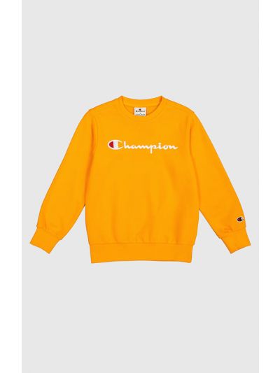 Champion otroški pulover brez kapuce oranžen C307030-OS059