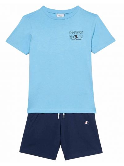 Champion otroški komplet s kratkimi hlačami svetlo modra C307556-BS226