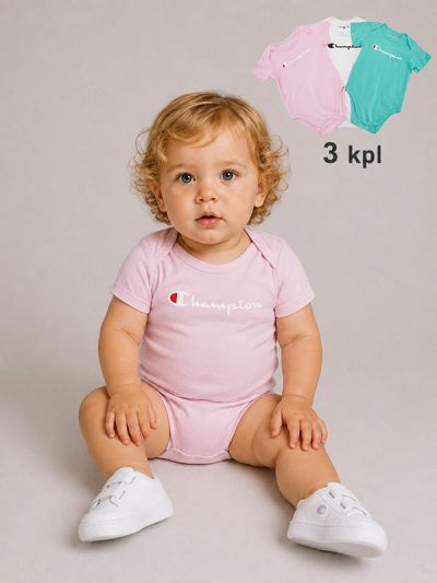 Body baby kratek rokav  3 v kompletu  bel, mint, roza C306786-WW006