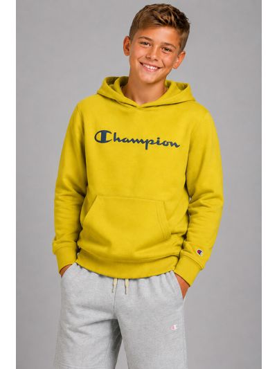 Champion otroški pulover s kapuco (hoodie) C307358-YS170 rumen