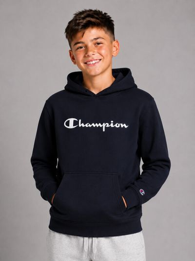 Champion otroški pulover s kapuco (hoodie) C307358-BS501 navy moder