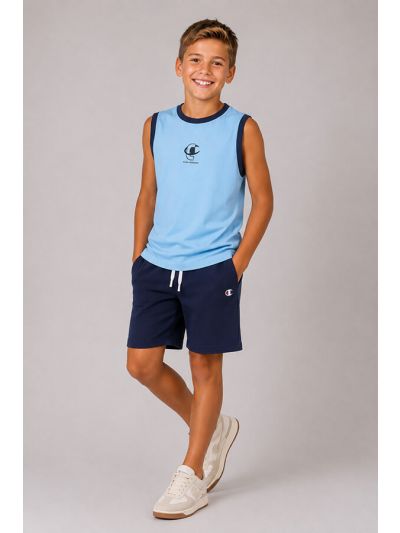 Champion otroški komplet brez rokav s kratkimi hlačami temno modra C307559-BS561