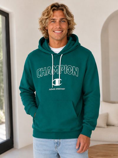 Champion moški pulover s kapuco (hoodie) C222402-GS511 zelen