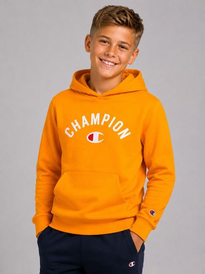 Champion otroški hoodie (pulover s kapuco) rumen C307041-OS059