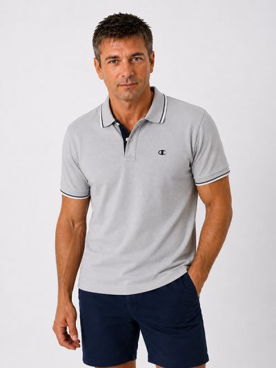 Moška polo majica kratek rokav Champion C220897-ES074 siva