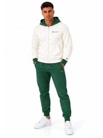 Champion moška trenirka s kapuco komplet C222694-YS084 bež/zelena