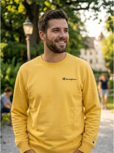 Champion moški pulover brez kapuce C221793-YS164 rumen