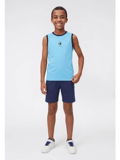 Champion otroški komplet brez rokav s kratkimi hlačami temno modra C307559-BS561
