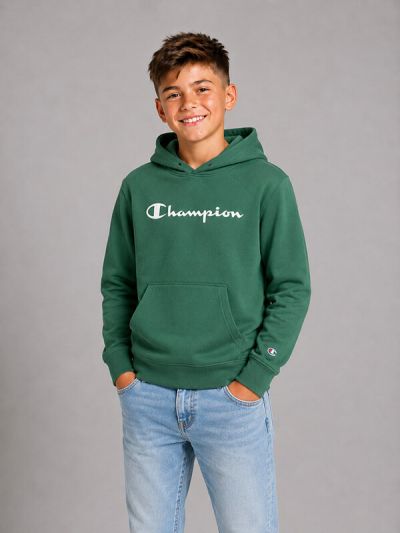 Champion otroški pulover s kapuco (hoodie) C307358-GS108 zelen