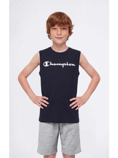 Champion otroška majica brez rokavov navy C307540-BS501