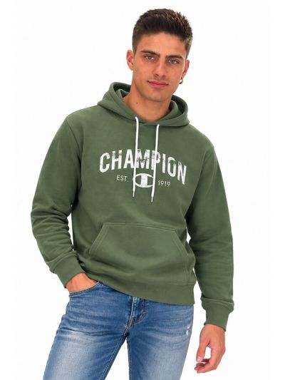 Champion moški pulover s kapuco (Hoodie) C222782-GS548 olivno zelen