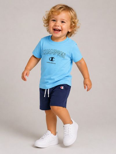 Champion Baby komplet s kratkimi hlačami svetlo modra C307562-BS226