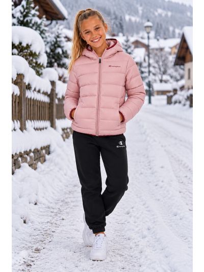 Champion otroška bunda s kapuco C307222-PS090 roza
