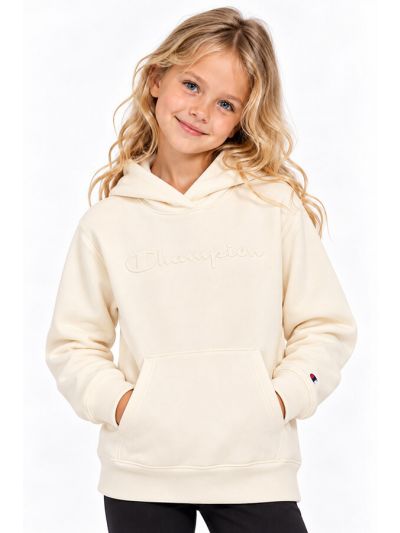Champion dekliški pulover s kapuco C405482-YS175 pešč. rumen
